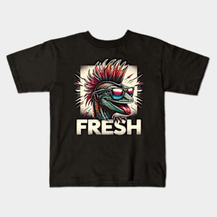 Fresh Gecko | Cool Gecko | Punk Gecko Kids T-Shirt